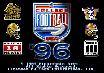 College Football USA 96 (USA) screen shot title